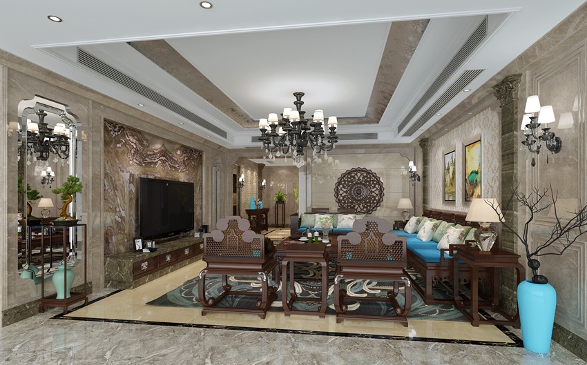 中洲中央公園260平中式風(fēng)格